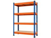 Стеллаж металлический SMK 1844-2.0 (2000х1800х450) 4 яруса с ДСП