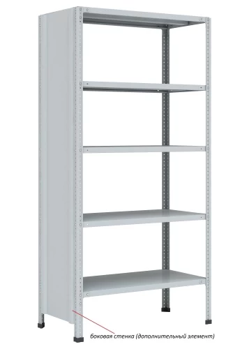 Стеллаж металлический Титан МС-750 2500x1500x400/7 Стеллаж металлический Титан МС-750 2500x1500x400/7