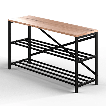 Обувница лофт GUTTA 500х920х290 (3 полки) черный/эвок